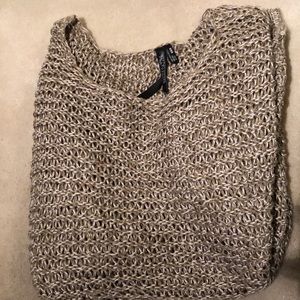 Green/white knit sweater